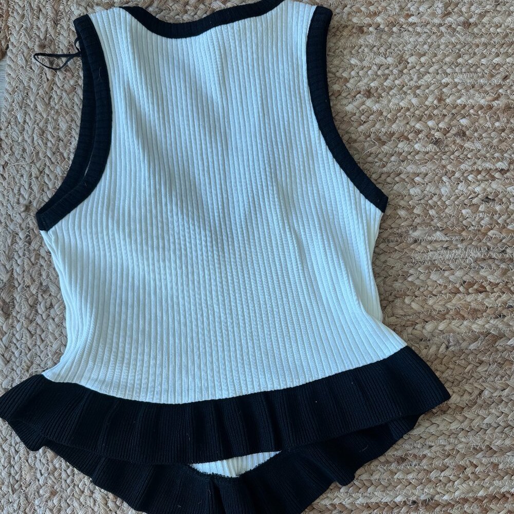 ZARA Ribbed Knit Peplum Tank – Size S – Never Worn - Picture 8 of 13